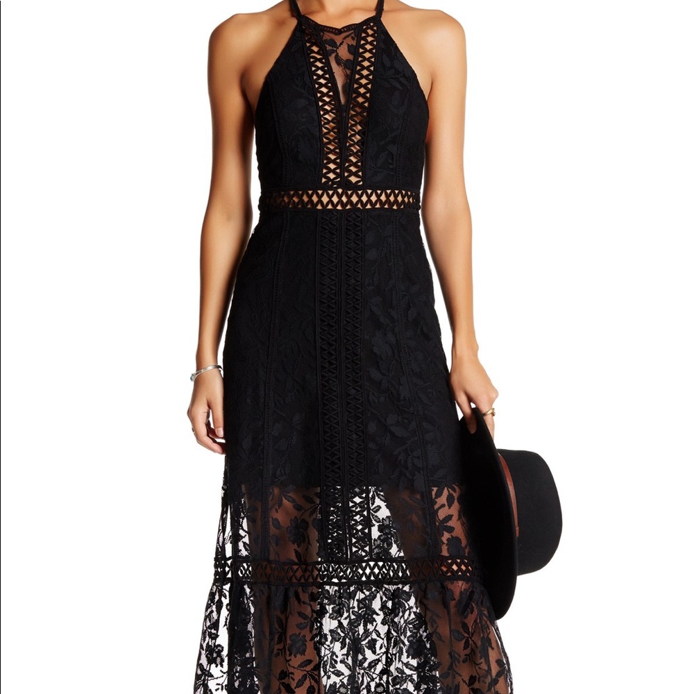 Free People Black Anastasia Maxi Dress